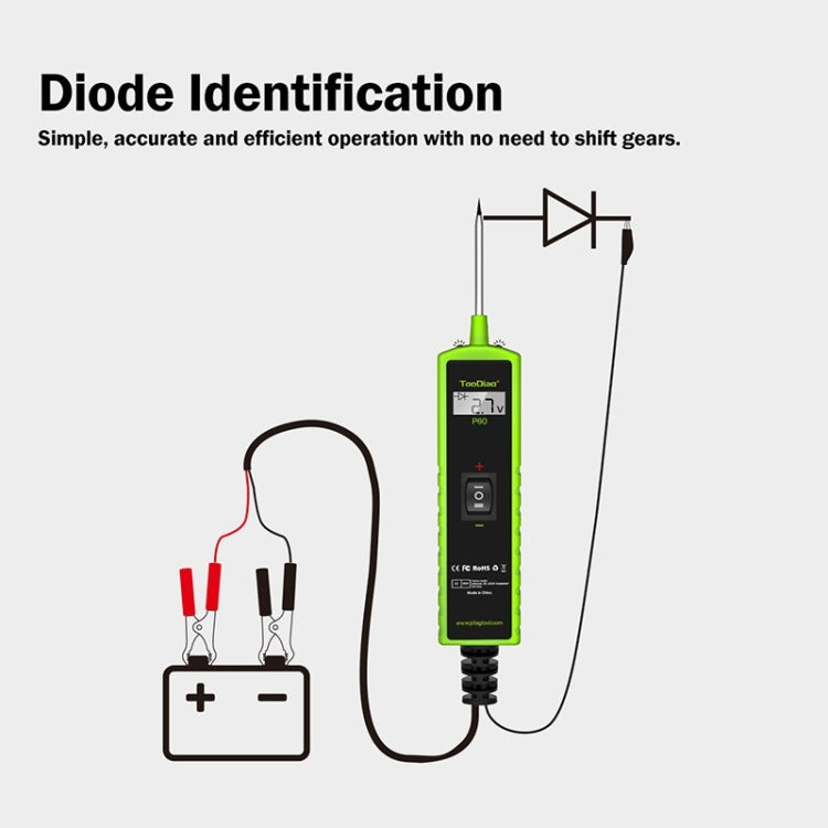 JDiag 6-30V Voltage Detector Automotive Power Circuit Diagnostic Diode(P60) - Electronic Test by JDiag | Online Shopping South Africa | PMC Jewellery | Buy Now Pay Later Mobicred