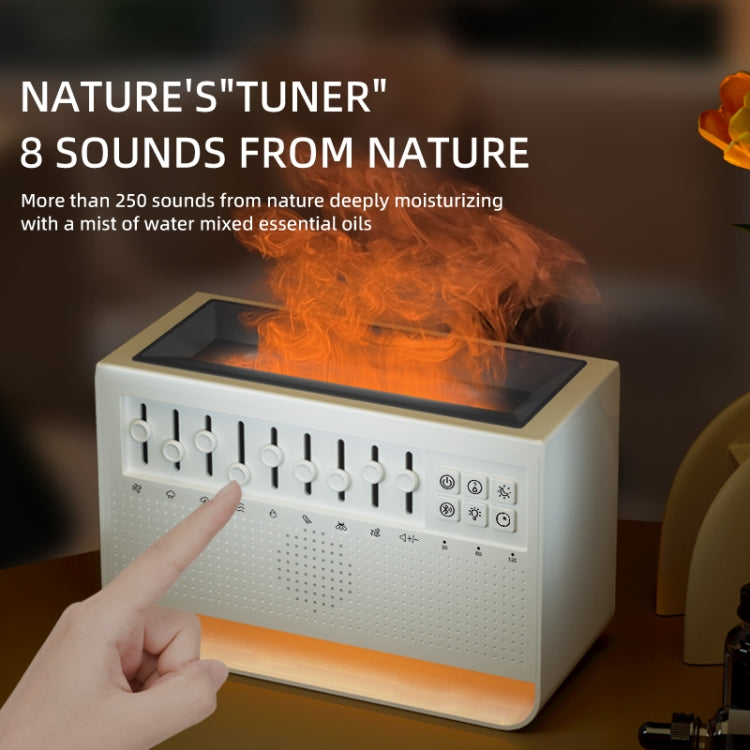 C221 Bluetooth White Noise Flame Aromatherapy Machine Home Desktop Humidifier(English Version) - free shipping - PMC TechLife - Order now!