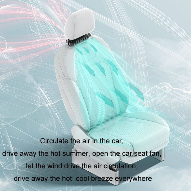 Car Turbine High Wind USB Plug-in Seat Back Fan(CF03 White) - Heating & Fans by PMC TechLife | Online Shopping South Africa | PMC TechLife | Buy Now Pay Later Mobicred