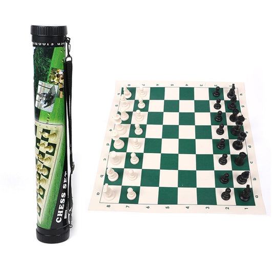 51 x 8cm Bucket Plastic Chess Foldable Leather Chess Board - Table Games by PMC Jewellery | Online Shopping South Africa | PMC Jewellery | Buy Now Pay Later Mobicred