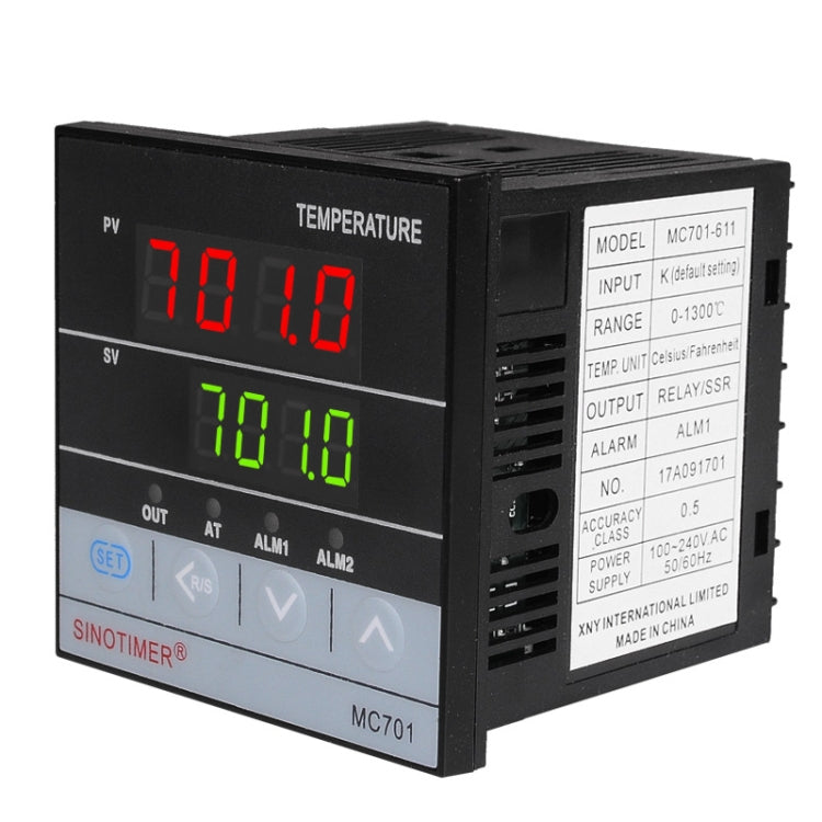 SINOTIMER MC701 Universal Input Short Case PID Intelligent Temperature Controller Meter Heating Cooling Relay SSR Solid State Output - Thermostat & Thermometer by SINOTIMER | Online Shopping South Africa | PMC Jewellery | Buy Now Pay Later Mobicred