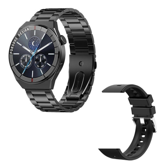 GT3Pro 1.28-Inch Health Monitoring Bluetooth Call Smart Watch With NFC, Color: Black Three-bead Steel - Smart Watches by PMC Jewellery | Online Shopping South Africa | PMC Jewellery