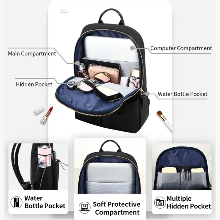 Bopai 14-inch Laptop Casual Lightweight Waterproof Backpack(Black) - free shipping - PMC Jewellery - Order now!