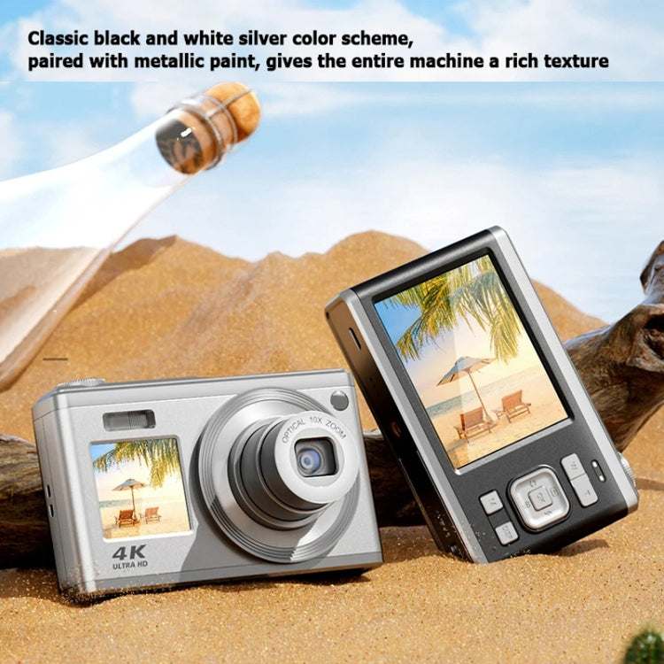 4K HD Optical Zoom Digital Camera 60MP Dual Screen Selfie Camera, No Memory(Black) - Video Cameras by PMC TechLife | Online Shopping South Africa | PMC TechLife | Buy Now Pay Later Mobicred