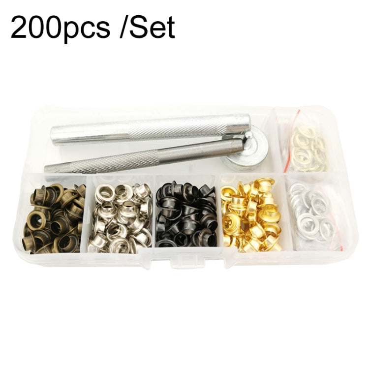 200pcs /Set 5mm Hollow Metal Copper Button Clothing Detachable Jeans Eye Buckles Replacement And Repair Kit - Button by PMC Jewellery | Online Shopping South Africa | PMC Jewellery | Buy Now Pay Later Mobicred