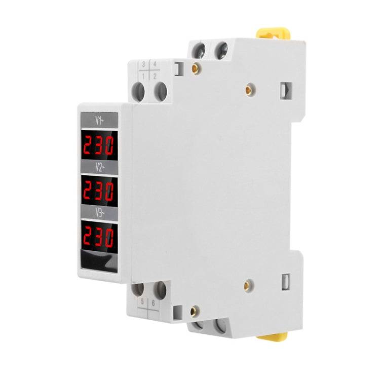 SINOTIMER SDM010 Modular Rail Type AC Three-Phase Digital Voltmeter Electronic Instrumentation - Current & Voltage Tester by SINOTIMER | Online Shopping South Africa | PMC TechLife | Buy Now Pay Later Mobicred