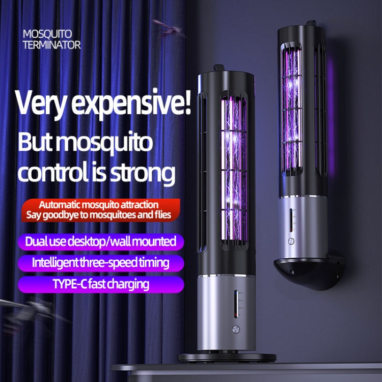 D9 Portable UV Anti Mosquito Lamp Rechargeable Mute Fly Trap with 3-speed Timing(Black) - Repellents by PMC Jewellery | Online Shopping South Africa | PMC Jewellery | Buy Now Pay Later Mobicred