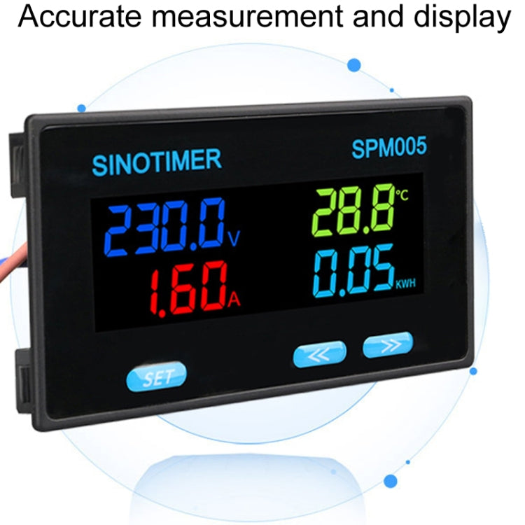 SINOTIMER SPM005 AC Digital Display Voltage Current Power Electricity Multifunctional Monitoring Meter, Specification: 200A - Current & Voltage Tester by SINOTIMER | Online Shopping South Africa | PMC Jewellery | Buy Now Pay Later Mobicred