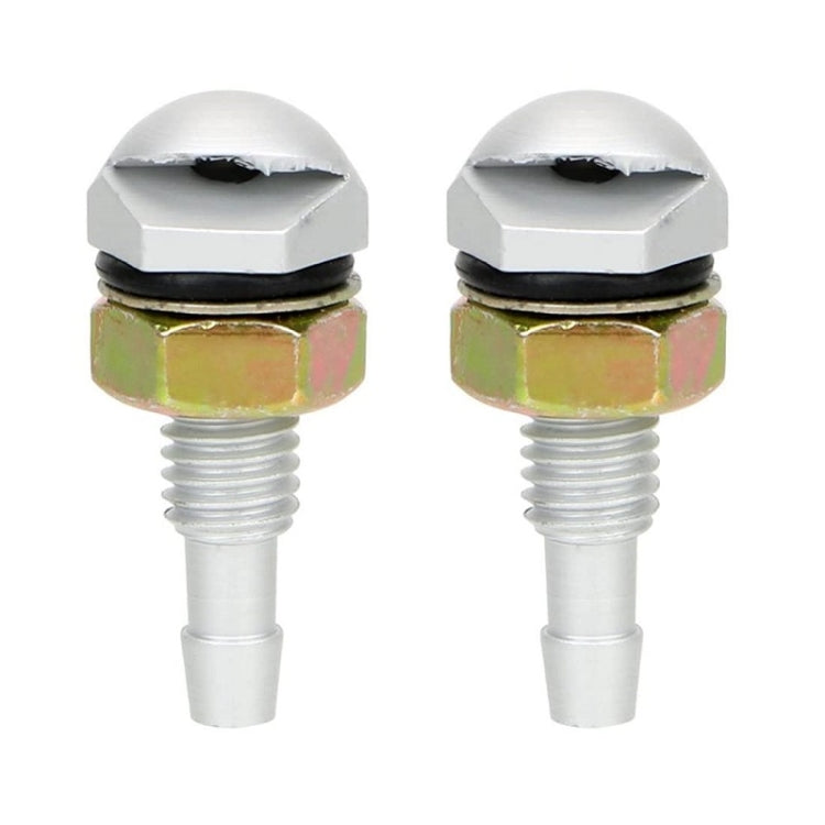 2pcs /Set Automotive Glass Washer Sprayer Aluminum Cap Nozzle(White) - Windscreen Wipers by PMC TechLife | Online Shopping South Africa | PMC TechLife | Buy Now Pay Later Mobicred