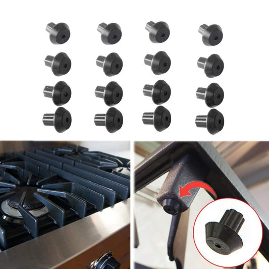 16pcs /Pack WB2K101 Rubber Feet for GE Kenmore Burner Grate Replaces WB02T10461 AP2622260(Black) - Kitchen Machine Accessories & Parts by PMC Jewellery | Online Shopping South Africa | PMC Jewellery | Buy Now Pay Later Mobicred