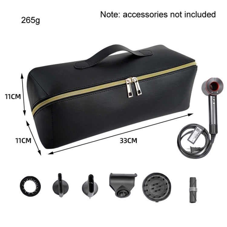 For Dyson Hair Dryer Curling Wand Portable Storage Bag, Color: Black+Gold Zipper - Dyson Accessories by PMC Jewellery | Online Shopping South Africa | PMC Jewellery