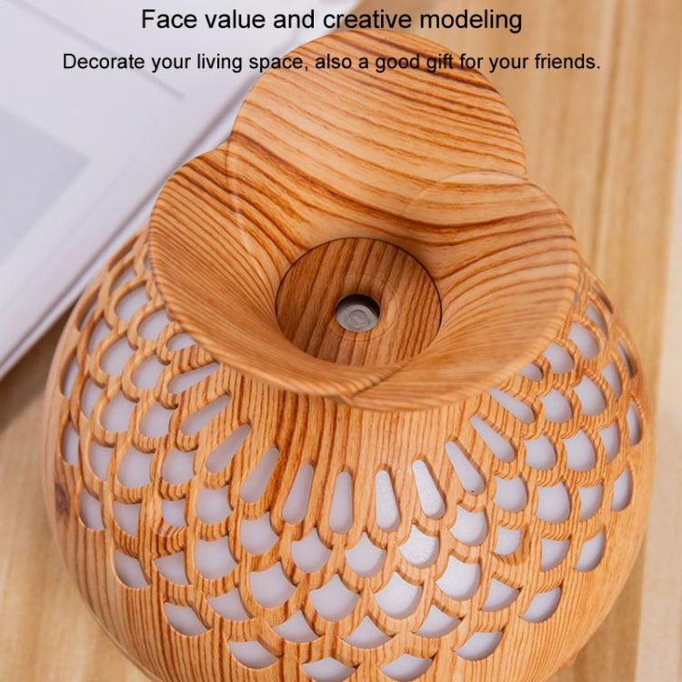 LED Light Aromatherapy Diffuser Home Small Vase Quiet Humidifier Aromatherapy Diffuser 2 In 1(Shallow Wood) - free shipping - PMC TechLife - Order now!