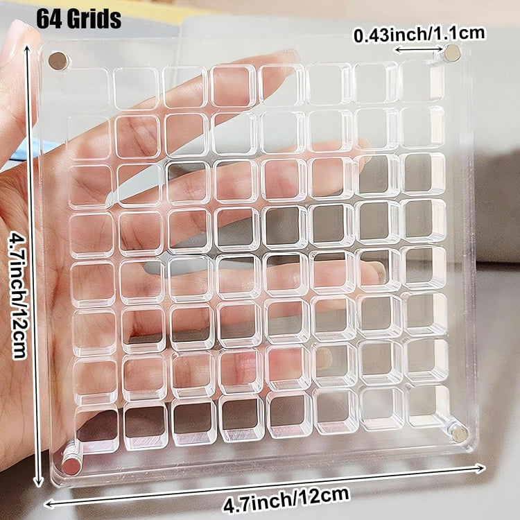 36 Grids Acrylic Magnetic Seashell Storage Display Box Beads Jewelry Nail Art Storage Box - Jewelry Storages by PMC Jewellery | Online Shopping South Africa | PMC Jewellery