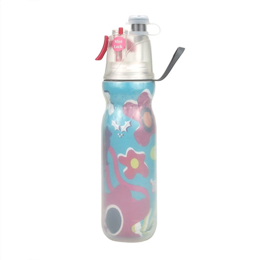 470ml Summer Outdoor Sports Training Spray Cooling Water Cup, Color: Flowers 3-layers - Kettles by PMC Jewellery | Online Shopping South Africa | PMC Jewellery | Buy Now Pay Later Mobicred