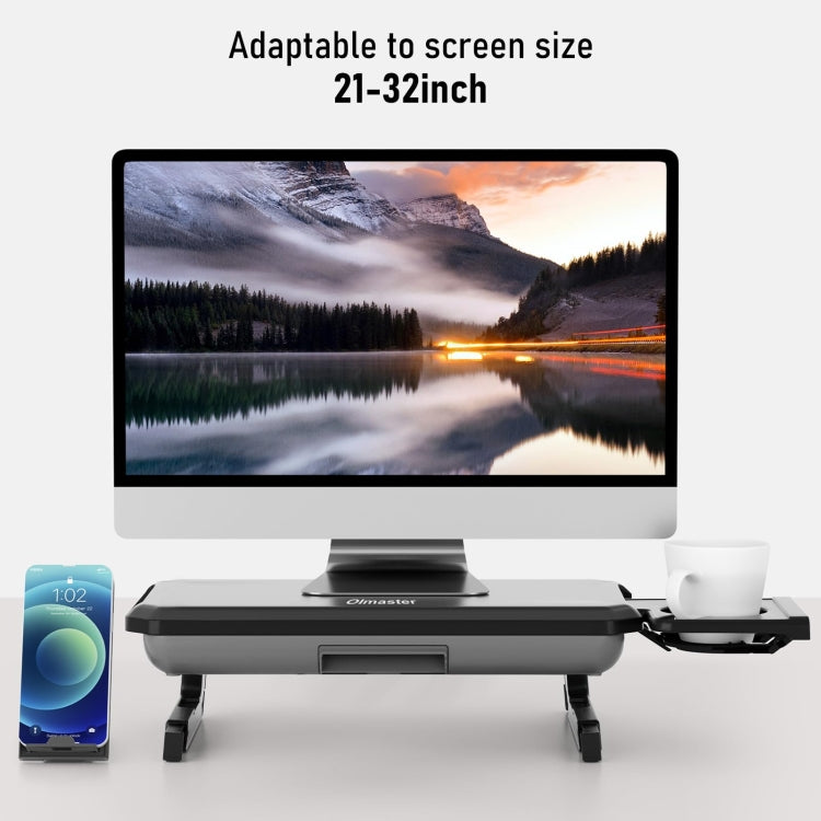 Oimaster Monitor Stand Riser Adjustable Height Laptop Bracket With Storage Drawer, Spec: Upgrade - Laptop Stand by Oimaster | Online Shopping South Africa | PMC Jewellery | Buy Now Pay Later Mobicred