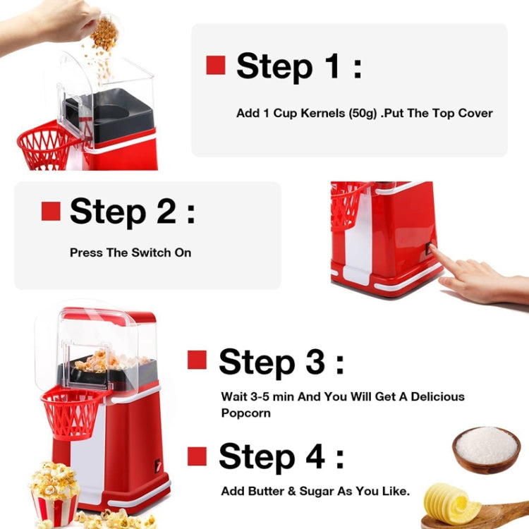1200W Basket Popcorn Machine Electric Automatic Corn Popper 110V US Plug - free shipping - PMC TechLife - Order now!