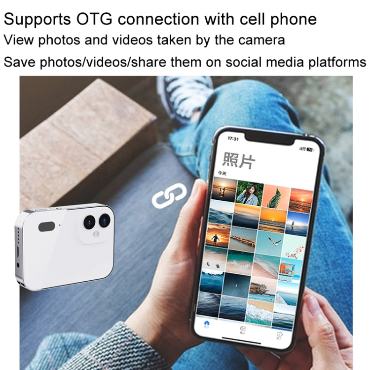 D6 CCD HD Digital Camera Movie Music Smart Camera Touch Screen Student Card Video Recorder, Excluding Memory(White) - Video Cameras by PMC TechLife | Online Shopping South Africa | PMC TechLife | Buy Now Pay Later Mobicred