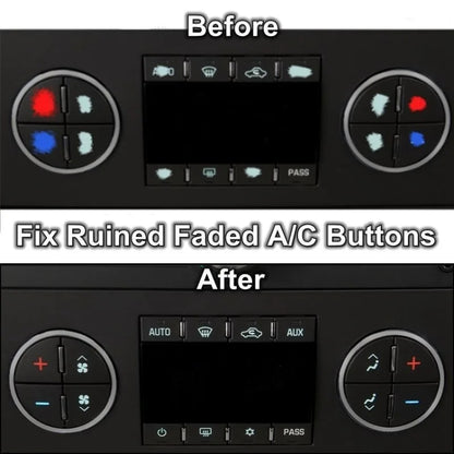 2sets For Audi A4/B6/B7 2000-2004 Car Air Conditioning Button Panel Sticker - Decorative Sticker by PMC Jewellery | Online Shopping South Africa | PMC Jewellery | Buy Now Pay Later Mobicred