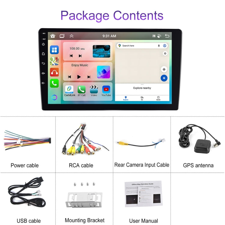 7 inch 6+128G Android Universal HD Large Screen Car Bluetooth Player Android GPS Navigation Integrated Machine(Standard) - Car MP3 & MP4 & MP5 by PMC TechLife | Online Shopping South Africa | PMC TechLife | Buy Now Pay Later Mobicred