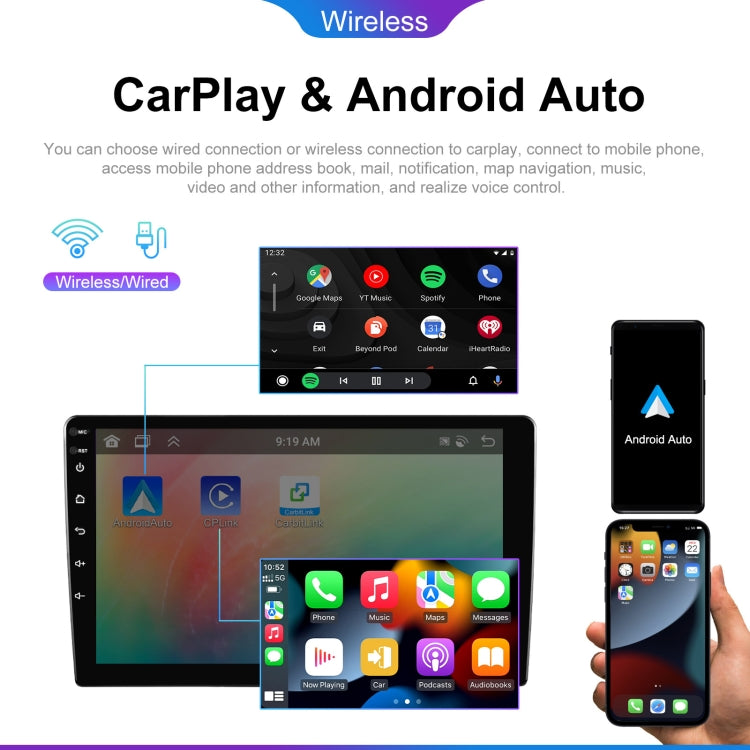 9 inch 6+128G Android Universal HD Large Screen Car Bluetooth Player Android GPS Navigation Integrated Machine(Standard+AHD Camera) - Car MP3 & MP4 & MP5 by PMC Jewellery | Online Shopping South Africa | PMC Jewellery | Buy Now Pay Later Mobicred