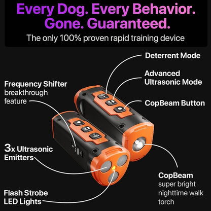 Three-head Dog Driver Lighting Flashing High Power Ultrasonic Dog Repeller(Gray) - Training Aids by PMC Jewellery | Online Shopping South Africa | PMC Jewellery | Buy Now Pay Later Mobicred
