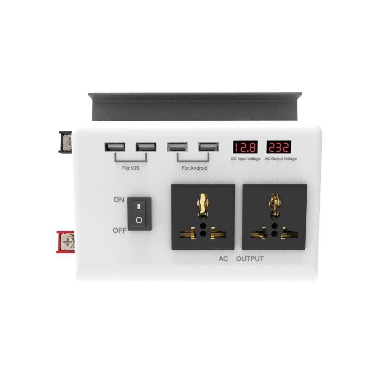 DC 12V To AC 220V Car Inverter Dual Socket 4USB - Modified Square Wave by PMC TechLife | Online Shopping South Africa | PMC TechLife | Buy Now Pay Later Mobicred