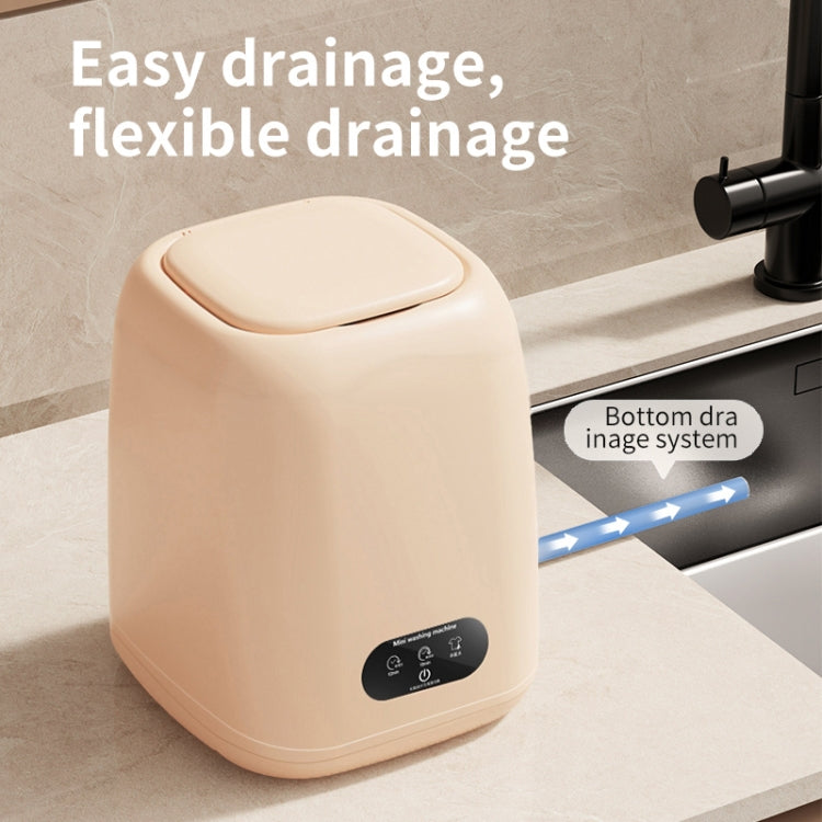 Small Household Portable Underwear Washing Machine, Size: UK Plug(Milk Yellow) - free shipping - PMC TechLife - Order now!