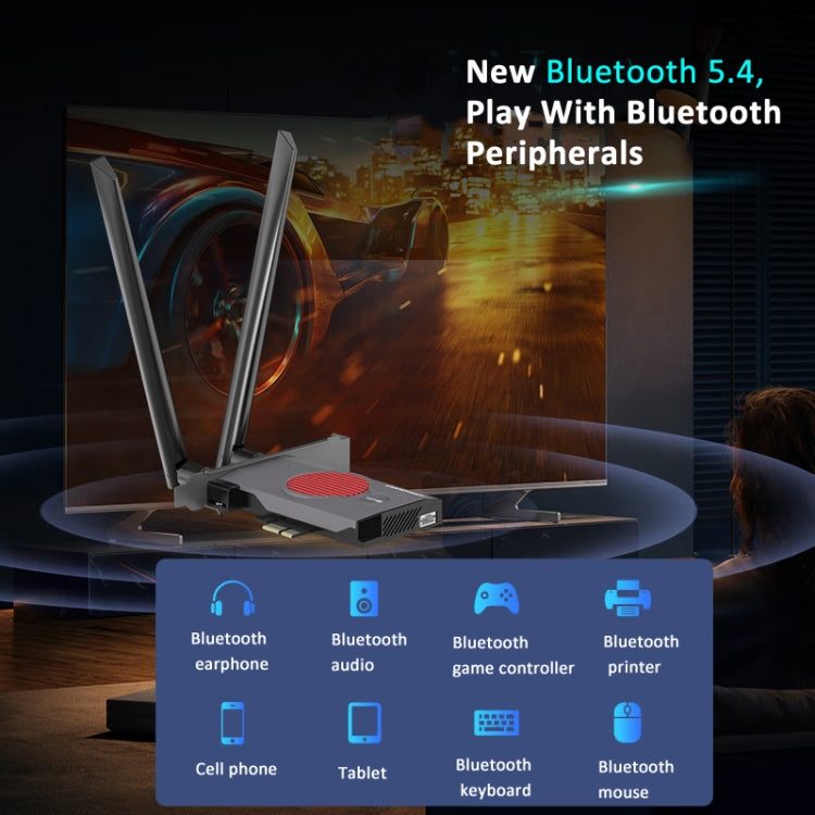 COMFAST BE200MAX 8774Mbps WiFi7 Network Card Bluetooth 5.4 Tri-Band PCIE WiFi Receiver - free shipping - PMC Jewellery - Order now!