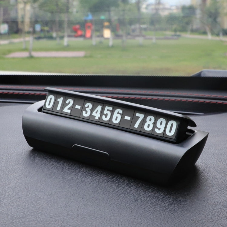 Hidden Luminous Temporary Parking Sign With Car Number, Color: Pure Black - Parking Card by PMC TechLife | Online Shopping South Africa | PMC TechLife | Buy Now Pay Later Mobicred