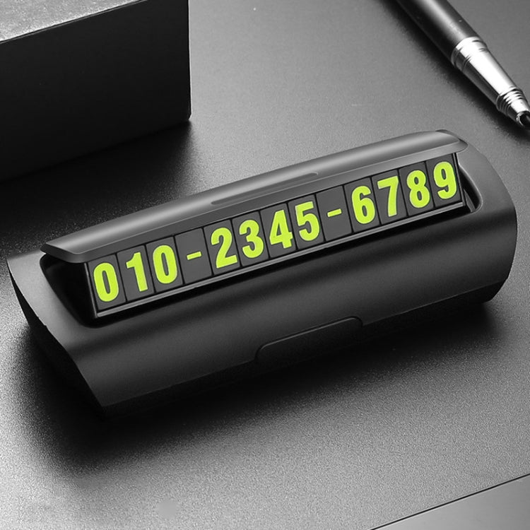 Hidden Luminous Temporary Parking Sign With Car Number, Color: Pure Black - Parking Card by PMC TechLife | Online Shopping South Africa | PMC TechLife | Buy Now Pay Later Mobicred