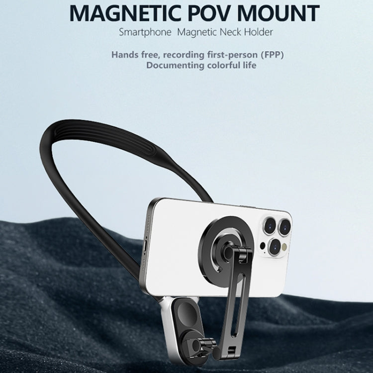Magnetic Hanging Neck Holder For Mobile Phones/Action Cameras(Black) - DJI Mount & Holder by PMC TechLife | Online Shopping South Africa | PMC TechLife | Buy Now Pay Later Mobicred