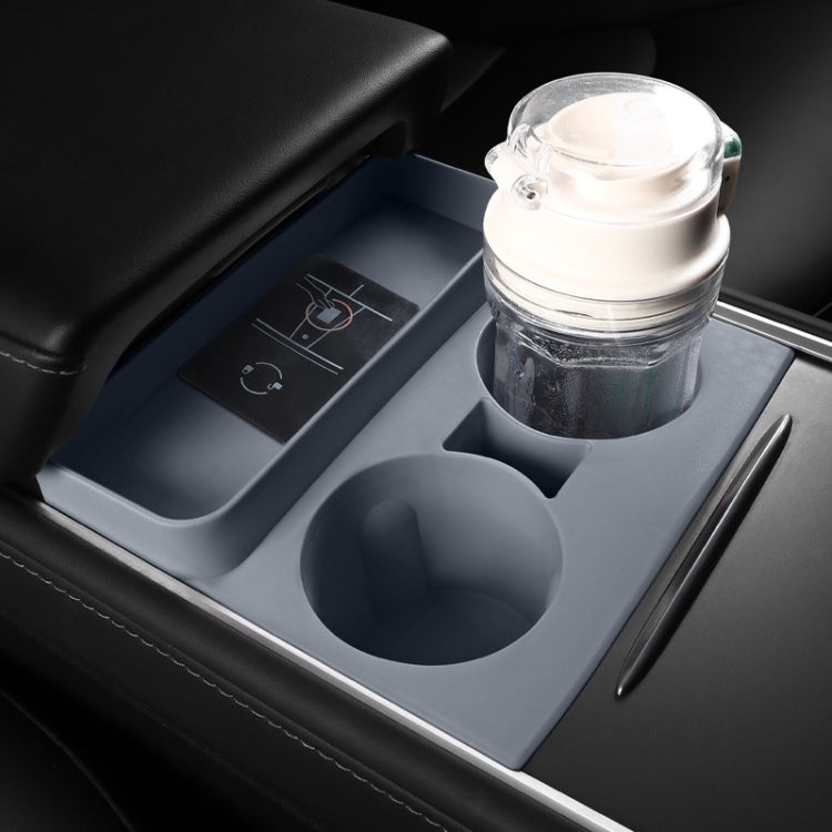 For Tesla Model3/Y Central Water Cup Limiter Silicone Coaster(Pink) - Car Drink Holders by PMC TechLife | Online Shopping South Africa | PMC TechLife | Buy Now Pay Later Mobicred