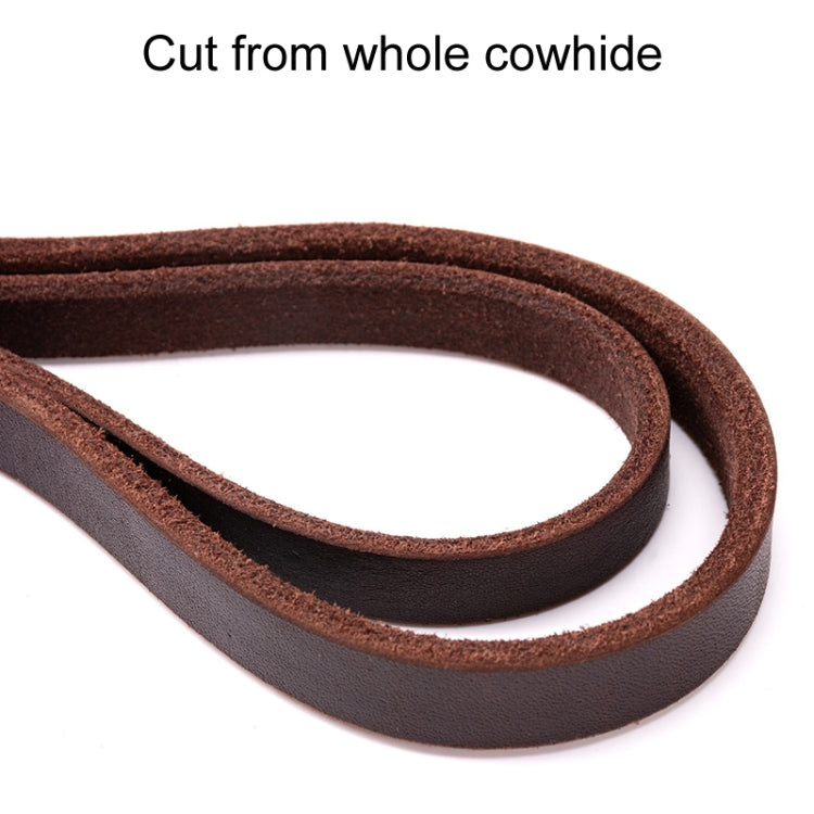 1.2 x 300cm Pet Outing Cowhide Towing Leash Dog Training Harness(Bronze Hook) - Leashes & Chest Strap by PMC TechLife | Online Shopping South Africa | PMC TechLife | Buy Now Pay Later Mobicred