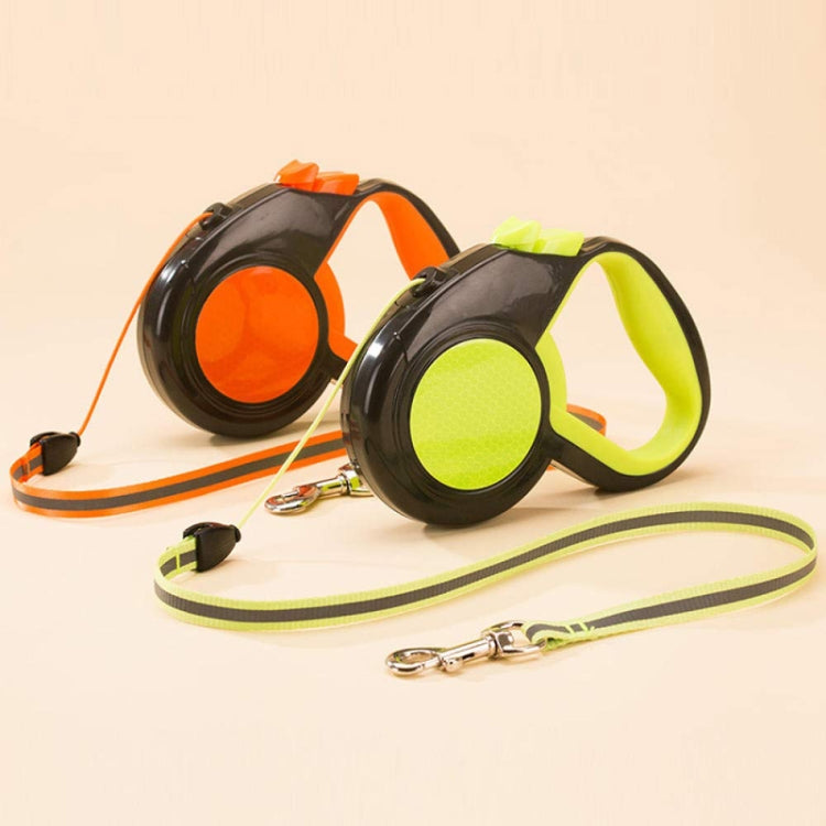 8m Pet Automatic Retractable Towing Leash Night Reflective Dog Walking Tractor(Orange) - Leashes & Chest Strap by PMC TechLife | Online Shopping South Africa | PMC TechLife | Buy Now Pay Later Mobicred