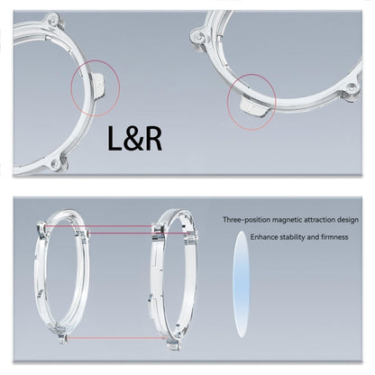 For Meta Quest 3 VR Magnetic Eyeglasses Frame, Spec: L&R Frame Transparent - VR Accessories by PMC Jewellery | Online Shopping South Africa | PMC Jewellery | Buy Now Pay Later Mobicred