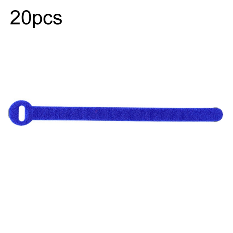 20pcs Data Cable Storage And Management Strap T-Shape Nylon Binding Tie, Model: Blue 10 x 150mm - Cable Organizer by PMC Jewellery | Online Shopping South Africa | PMC Jewellery | Buy Now Pay Later Mobicred