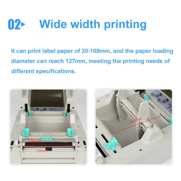 Xprinter XP-450B USB Port Supermarket Cashier Barcode Thermal Printer(US Plug) - free shipping - PMC TechLife - Order now!