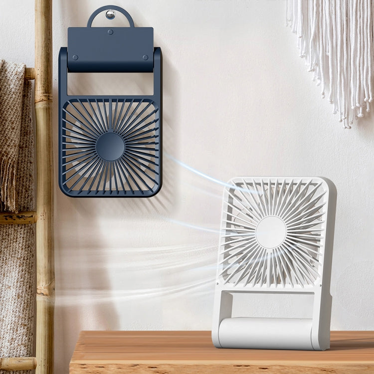 HX-123 USB Charging Wall-mounted Desktop Folding Thin and Light Small Fan(Blue) - Electric Fans by PMC TechLife | Online Shopping South Africa | PMC TechLife | Buy Now Pay Later Mobicred