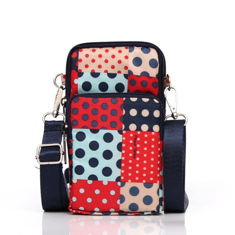Printed Crossbody Mobile Phone Bag Mini Wallet With Arm Band, Style: Square Dot - Single-shoulder Bags by PMC TechLife | Online Shopping South Africa | PMC TechLife | Buy Now Pay Later Mobicred