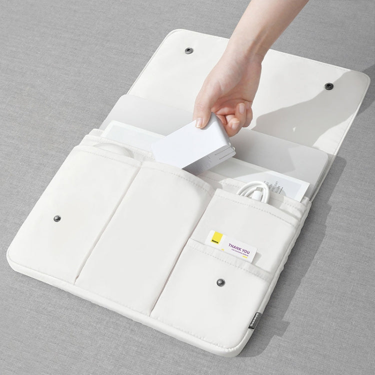 Multi-layer Waterproof and Shock-absorbing Laptop Sleeve Laptop Storage Bag, Size: 13 inch(White) - 13.3 inch by PMC Jewellery | Online Shopping South Africa | PMC Jewellery | Buy Now Pay Later Mobicred
