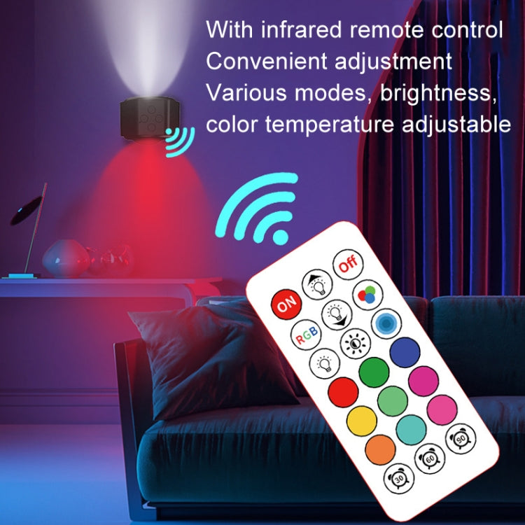 JSK-C38 Rechargeable Double Side Lighted Magnetic Wall Lamp Remote Control Night Light(White) - Wall Lamps by PMc TechLife | Online Shopping South Africa | PMc TechLife | Buy Now Pay Later Mobicred
