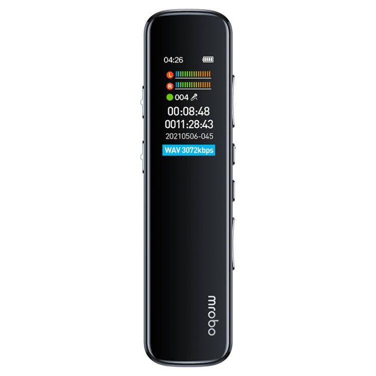 Mrobo RV-19 0.96-inch HD Screen 3D Noise Reduction Recording Pen Music Player, Capacity: 4GB(Black) - Recording Pen by Mrobo | Online Shopping South Africa | PMC Jewellery | Buy Now Pay Later Mobicred