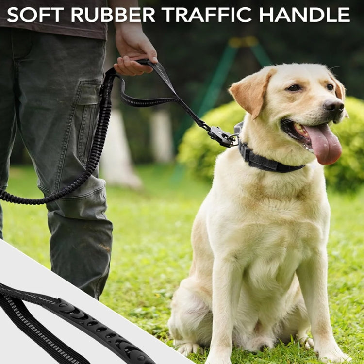 Heavy Duty Bungee Dog Leash Reflective Shock Absorbing Leashes for Medium Large Dogs(Khaki) - Leashes & Chest Strap by PMC TechLife | Online Shopping South Africa | PMC TechLife | Buy Now Pay Later Mobicred
