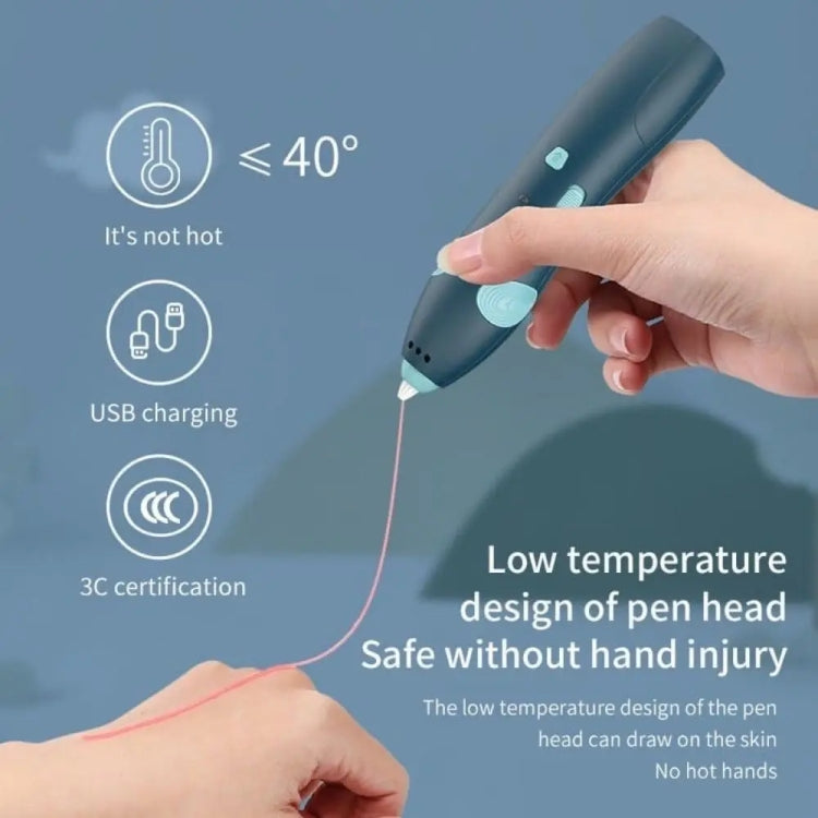 USB Charging Low-Temperature Wireless Graffiti Printing Pen Set Children DIY 3D Painting Pen(Light Blue) - 3D Printer by PMC Jewellery | Online Shopping South Africa | PMC Jewellery | Buy Now Pay Later Mobicred