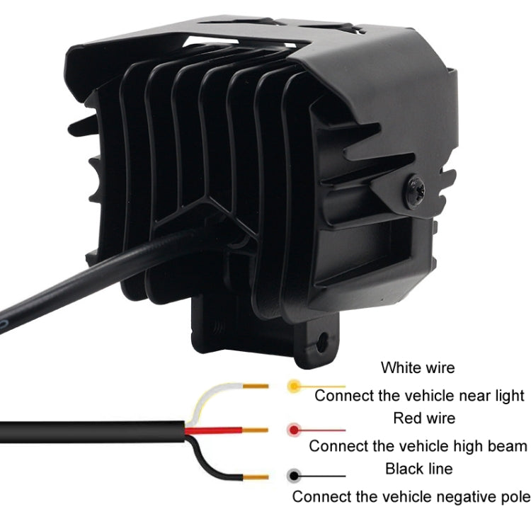 Motorcycle Strong Light With Lens Spotlight Electrical Bike Conversion Spotlight Paving Light(White And Yellow Dual Light) - Headlights by PMC TechLife | Online Shopping South Africa | PMC TechLife | Buy Now Pay Later Mobicred