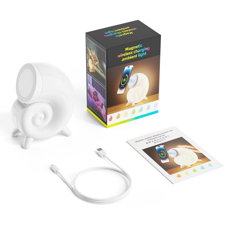 Conch RGB Touch Night Light Magsafe Magnetic Wireless Charger(Colorful) - free shipping - PMC Jewellery - Order now!