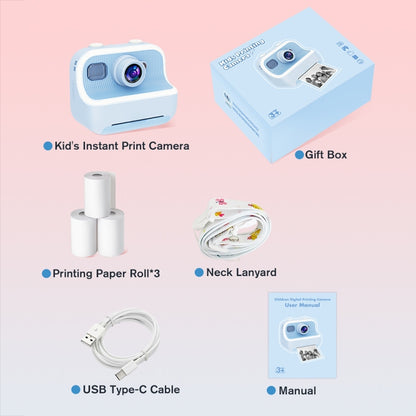 M8 2.4-Inch 1080P HD 2400W Pixel Dual-Camera Children Thermal Printing Camera, Color: Blue - Children Cameras by PMC Jewellery | Online Shopping South Africa | PMC Jewellery | Buy Now Pay Later Mobicred