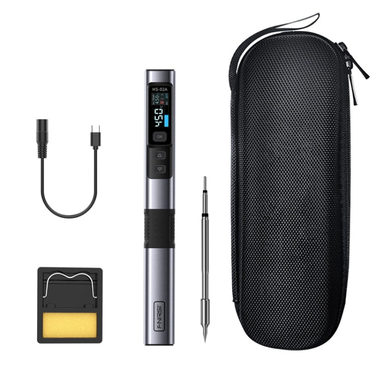 FNIRSI Portable Constant Temperature Soldering Iron Set, Model: HS-02A Standard-B Round Tip - free shipping - PMc TechLife - Order now!