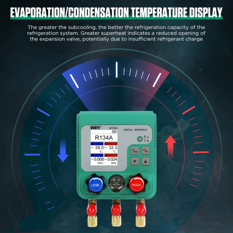 11pcs / Set DUOYI DY523 Automotive Vacuum Pressure Gauge Liquid Charge Fluorine Repair Electronic Refrigerant Meter - Electronic Test by DUOYI | Online Shopping South Africa | PMC Jewellery | Buy Now Pay Later Mobicred