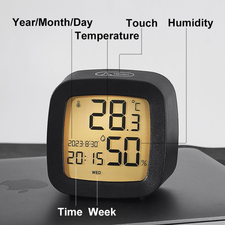 Multifunctional Temperature and Humidity LCD Clock Home Bedside Alarm Clock(2205 White) - Alarm Clocks by PMc TechLife | Online Shopping South Africa | PMc TechLife | Buy Now Pay Later Mobicred